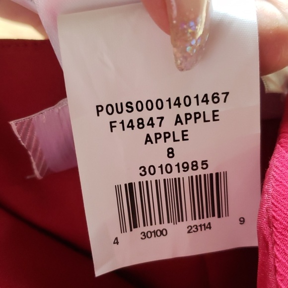 David's Bridal Apple red Bridesmaid Dress - Picture 4 of 4